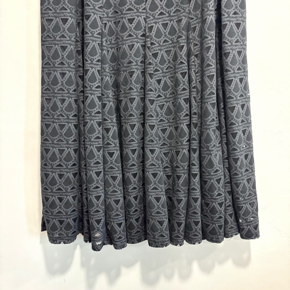 Lapis Pull On Waist Geometric Midi Skirt - Picture 4 of 11